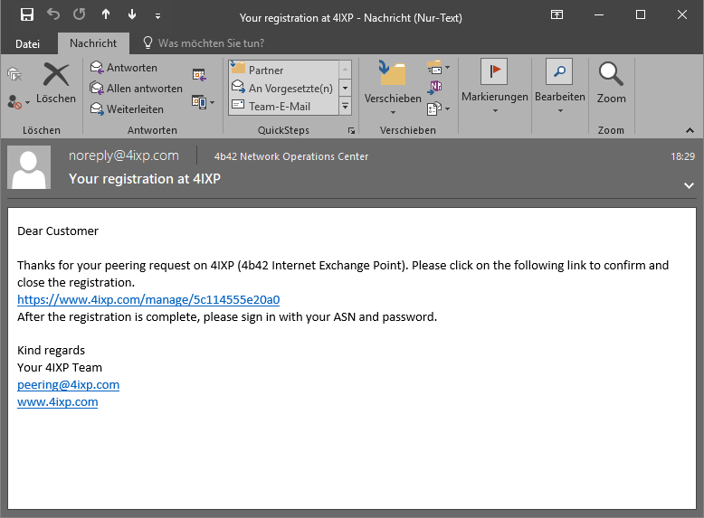 IXP confirm account IXP confirm account