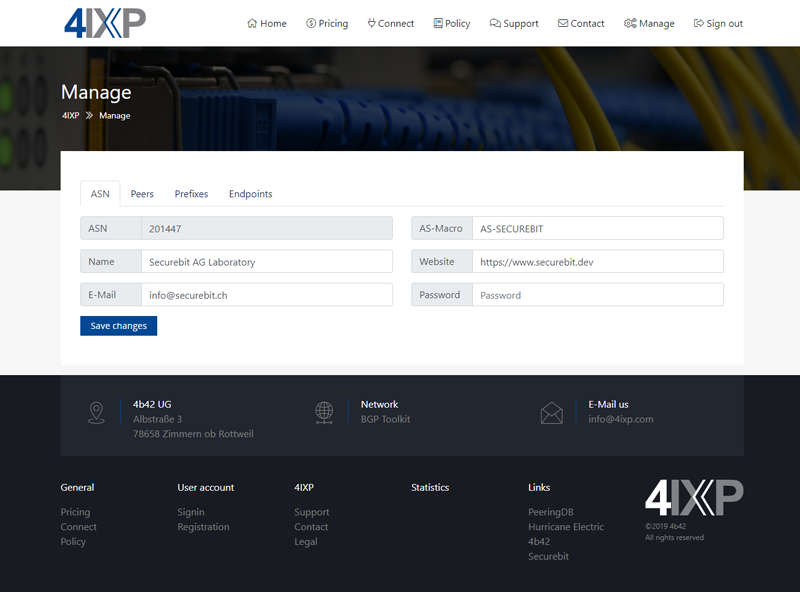 IXP ASN Settings IXP ASN Settings