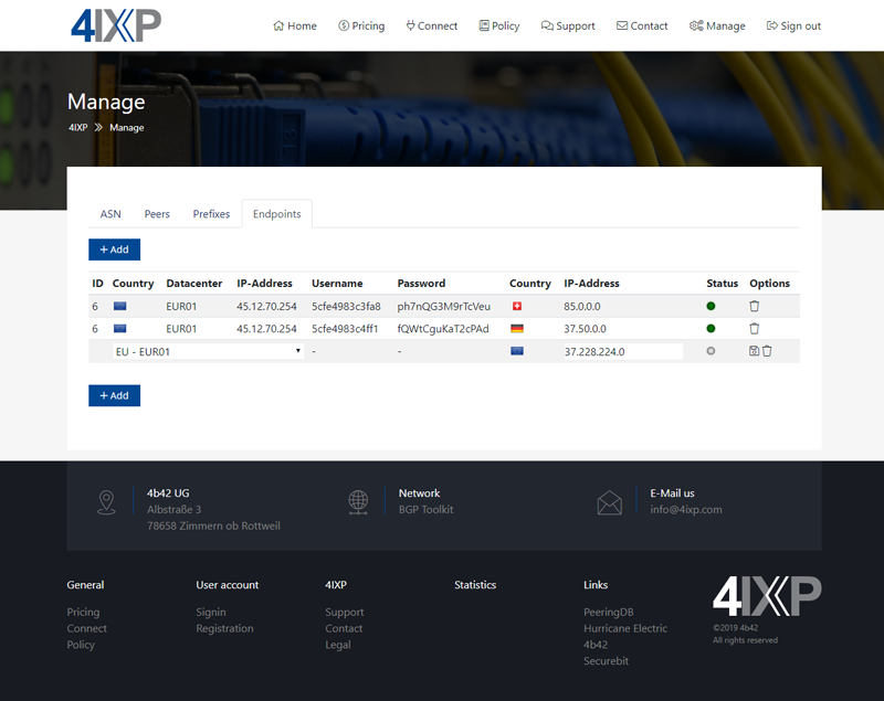 IXP Manage EoIP and GRE Tunnels Internet Exchange Point Tunnels